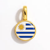 Charm - Flag Round – Gold