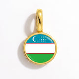 Charm - Flag Round – Gold