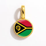 Charm - Flag Round – Gold