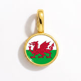 Charm - Flag Round – Gold
