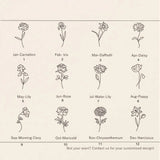 Birth flower name necklace